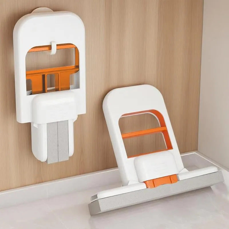 Compact Hands-Free Sponge Mop for Kitchen & Bathroom