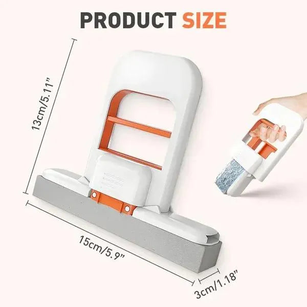Compact Hands-Free Sponge Mop for Kitchen & Bathroom